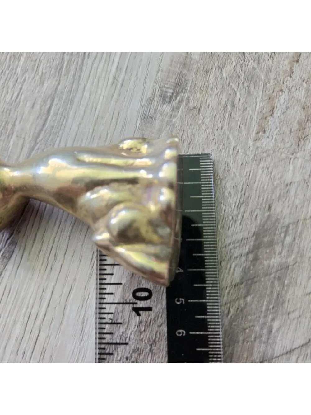Vintage Brass Cat 3.5" Figurine Mid Century Modern Minimalist Desk Decor MCM - Picture 10 of 12